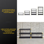 CX 5-Tier Heavy Duty Plastic Storage Shelves for Garage Organization