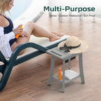 Waterproof HIPS Shower Bench for Inside Shower, Shower Stool, Grey