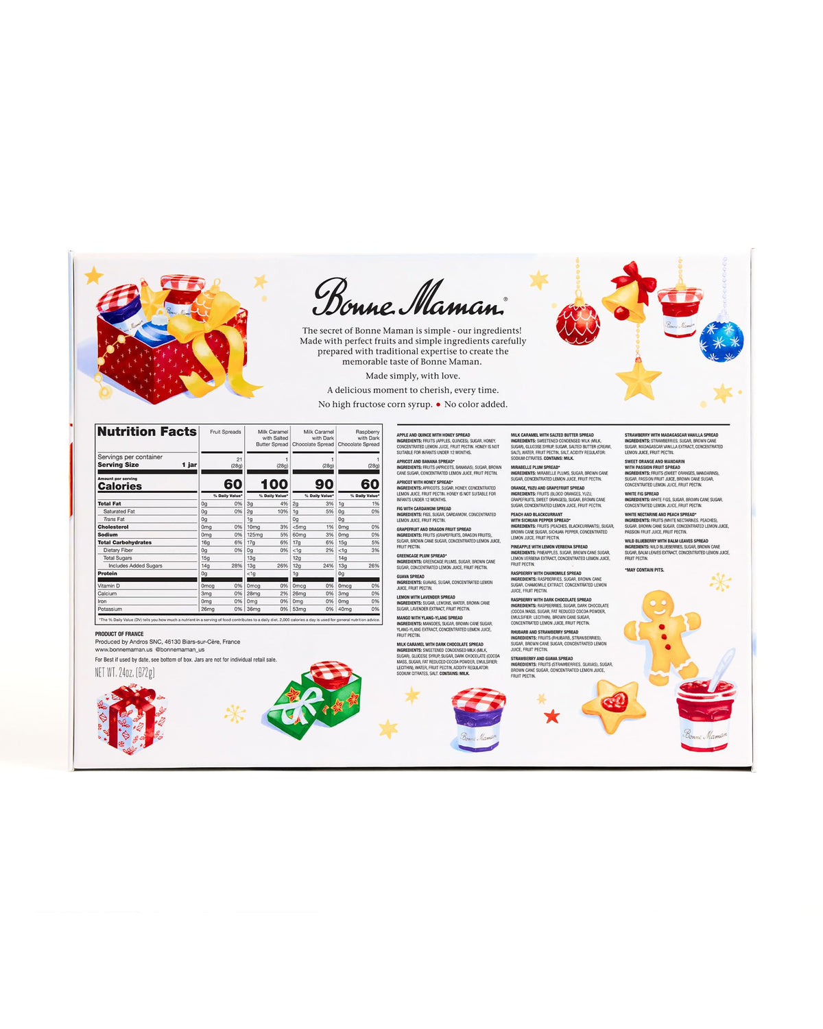 Bonne Maman Advent Calendar 2026, 24 Mini Jam Jars, Holiday Gift