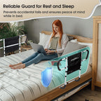 Double Bed Rail for Elderly Adults Safety, Adjustable Bed Assist Rail, Dual Side Bed Rail for Seniors Safety, Under Mattress Bed Guard Rail for Fall