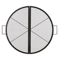 VEVOR X-Marks Fire Pit Grill Grate, Foldable Round Cooking Grate, Heavy Duty Steel Campfire BBQ Grill Grid with Handle and Support X Wire, Portable