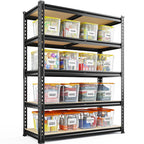 REIBII 2400 LBS Garage Shelving for Basement, Adjustable Shelving Unit