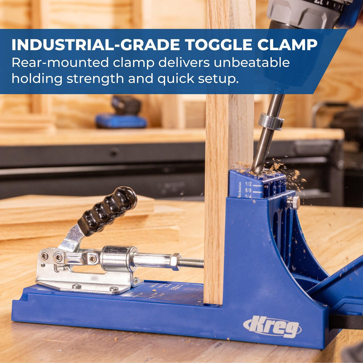Kreg Pocket Hole Jig K4, Woodworking Jig, Durable & Convenient