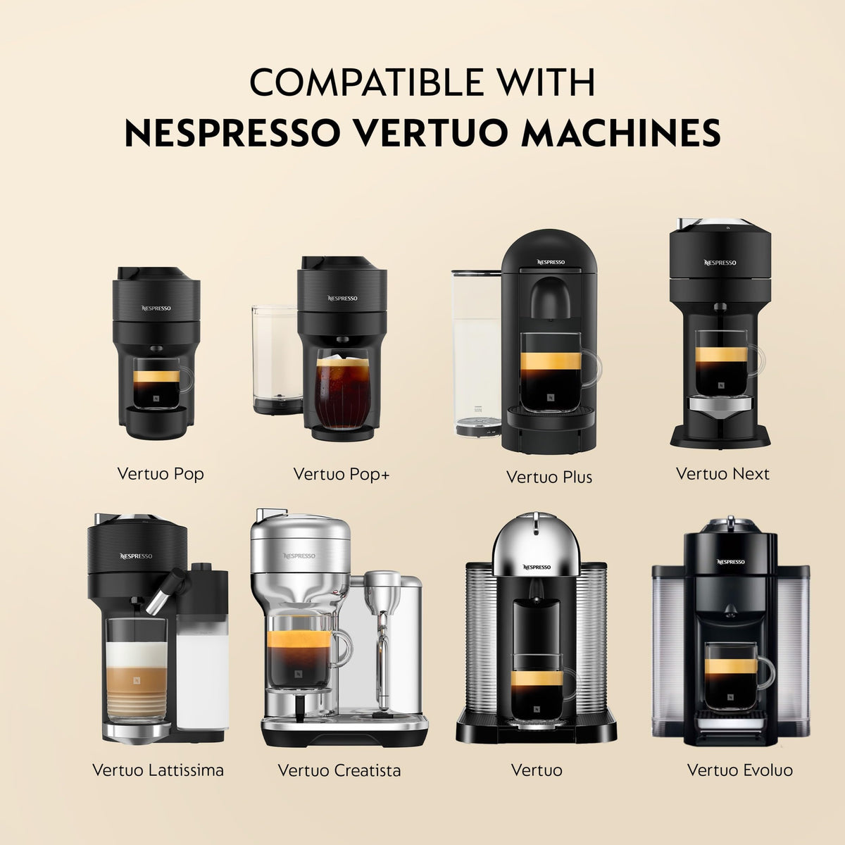 Nespresso Vertuo, Melozio Decaf, Medium Roast, 30-Count Espresso Pods