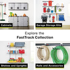 Rubbermaid Fasttrack Wall Mounted Storage and Organization System Rail Horizontal 48" 2-Pack Holds up to 1750 pounds Each Rail for Home/Garage