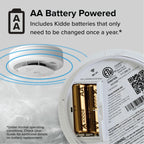 Kidde Smart Smoke & CO Detector with Ring, AA Battery, RGCUDR-RW