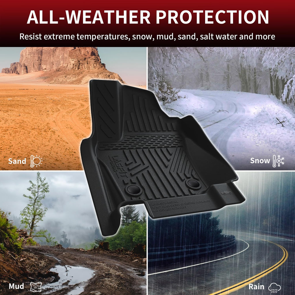 LASFIT Floor Mats for Toyota Tacoma 2024 2025 2026 Double Cab Auto Tran Gas