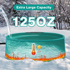 Heated Water Bowl For Chicken，125OZ Water Heater For Hens Goose Duck