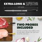 CHEF iQ Sense | Smart Wireless Meat Thermometer | 2 Ultra-Thin Probes | WiFi Unlimited Range | 1000°F Heat Safe | 5 Sensors | BBQ, Grill, Oven