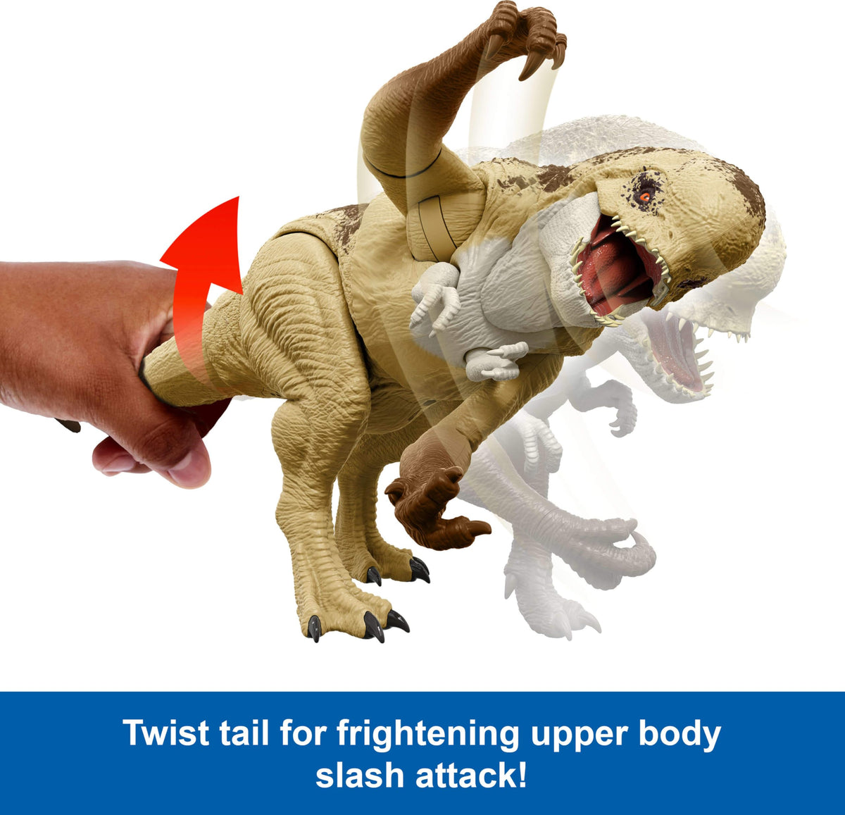 Mattel Jurassic World Rebirth Distortus Rex Rumble N Rampage Figure