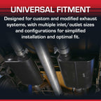 Flowmaster 40 Series Chambered Muffler – 3.00" Center In / 2.50" Dual Out
