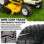 AR-PRO (2 Pack) 13x5.00-6 Flat Free Tire and Wheel Assembly, Solid Lawn Mower Front Tire with 3" Centered Hub, 3/4" Bearing extra 5/8"&1/2"