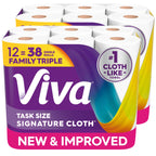 Viva Signature Cloth Paper Towels, 12 Family Triple, 141 Sheets per Roll