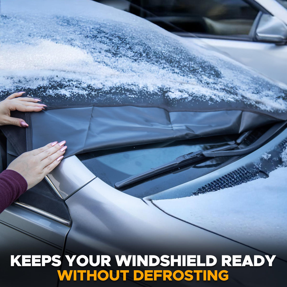 EcoNour Windshield Cover for Ice and Snow, Car Front window Snow cover