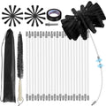 30Feet Chimney Sweep Kit,8 in Brush Head,Dryer Vent Cleaner Kit, Chimney Sweep&Chimney Cleaning Kit, Rotary Chimney Cleaning System for