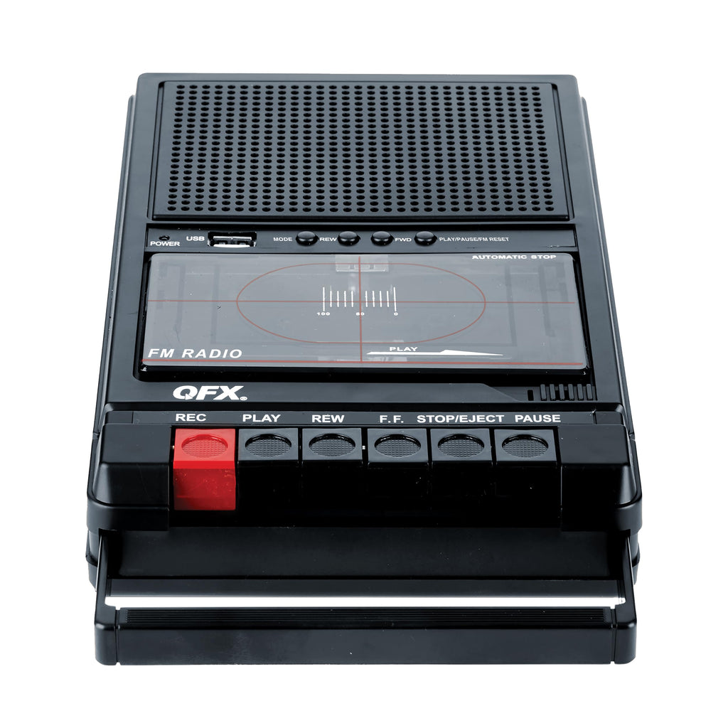 QFX Portable Shoebox Cassette Tape Player Recorder, RETRO-39BT
