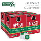 Eight O'Clock Coffee The Original Decaf, Single-Serve K-Cup Pods, Medium Roast, 96 Count