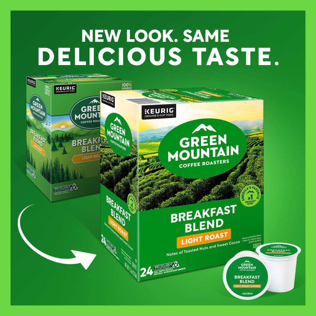 Green Mountain Breakfast Blend Coffee, K-Cup Pods, 96 Count