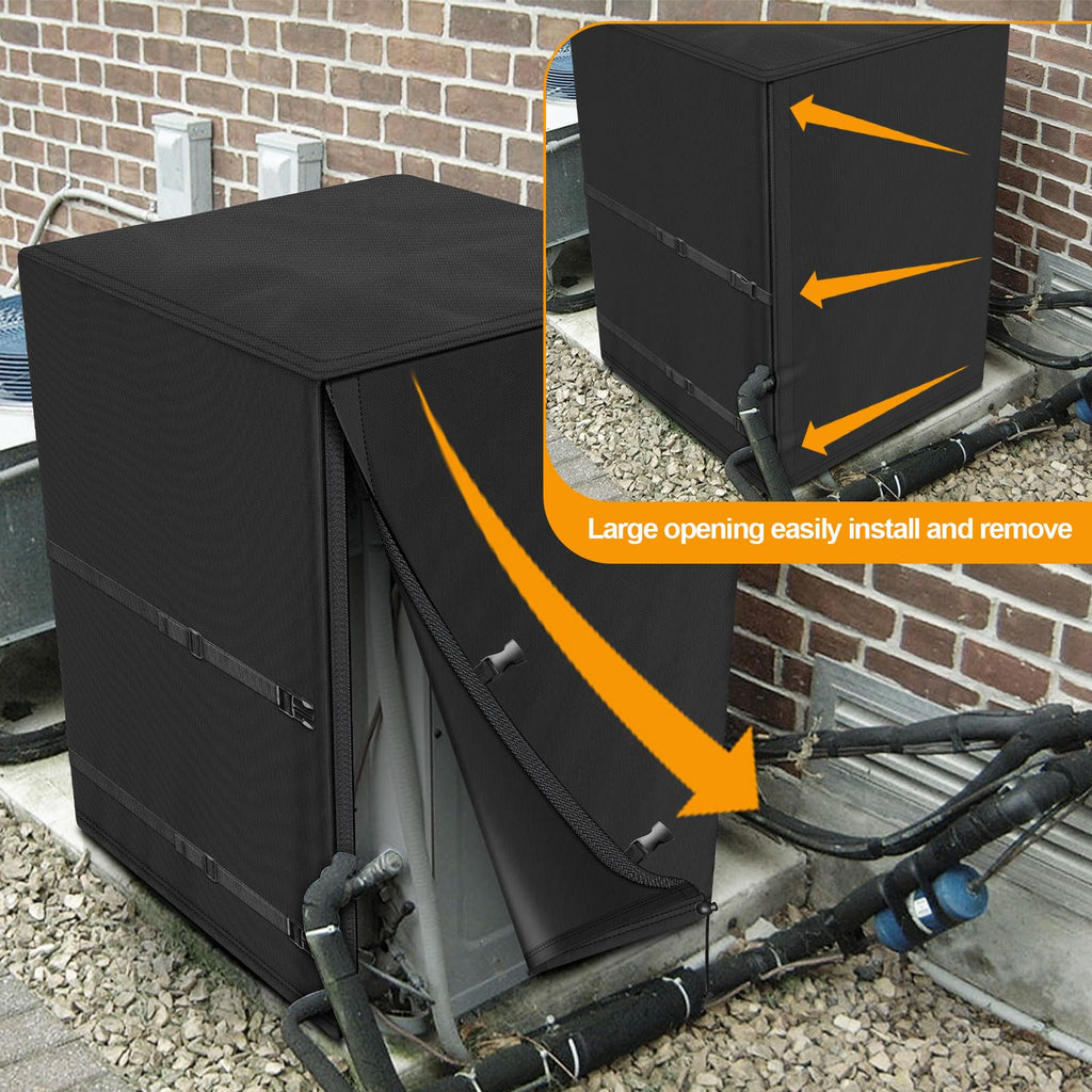 Heavy Duty Air Conditioner Cover for Outside Units, Windproof, Anti-UV, Tear & Fade Resistant AC Cover for Winter (30" W x 30" D x 32" H)