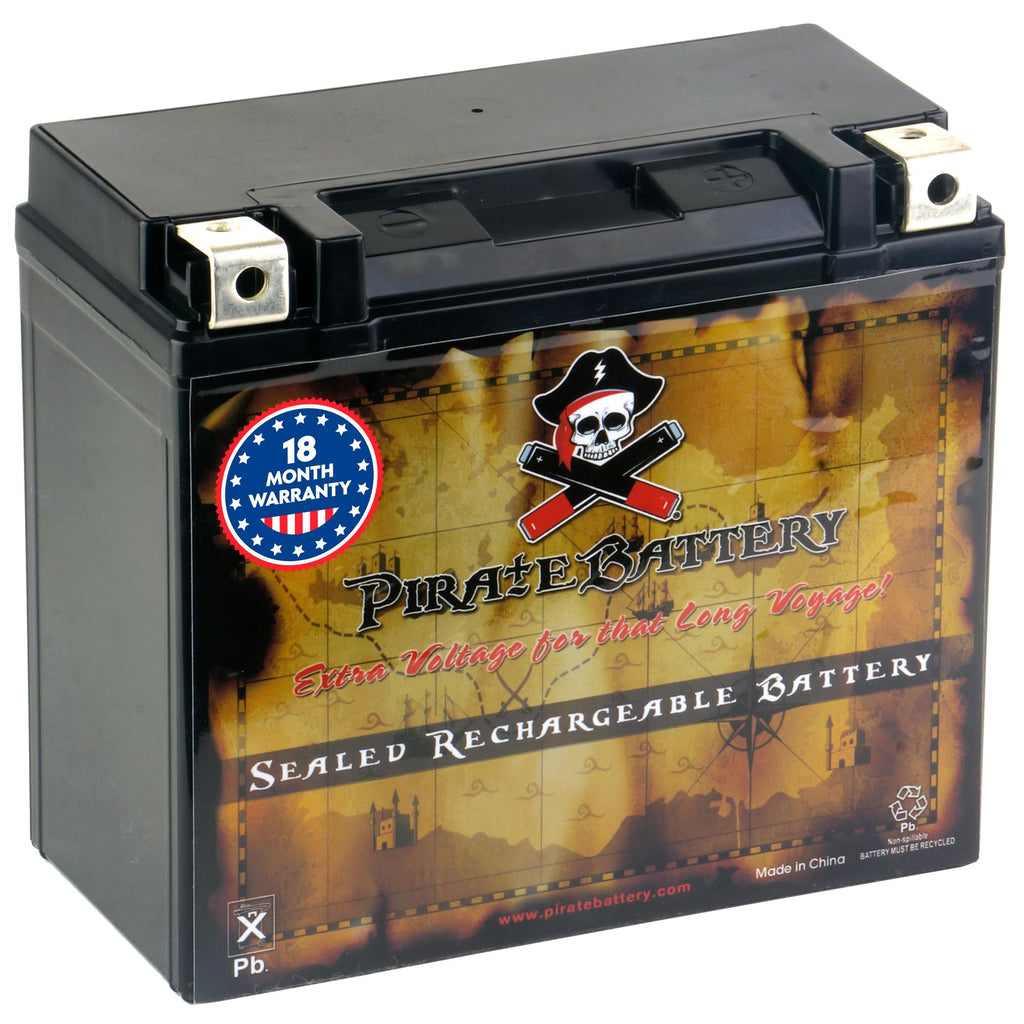Pirate Battery YTX20HL-BS 310 CCA Maintenance-Free 12V 19Ah Battery Replacement for ATV, Harley Davidson Motorcycle, Jet Skis, Scooter, UTV, and More