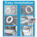 Carex 3.5 Inch Raised Toilet Seat with Arms, Elongated Toilet Seat Riser, Up to 250 lbs Capacity, Elevating & Raising Seat for Elderly & Handicap