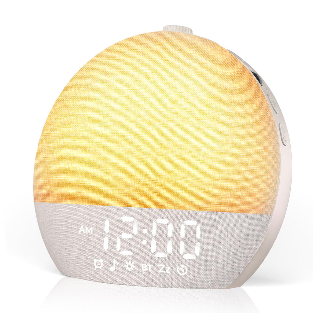 Sunrise Alarm Clock White Noise Machine with Bluetooth Speaker,Khaki