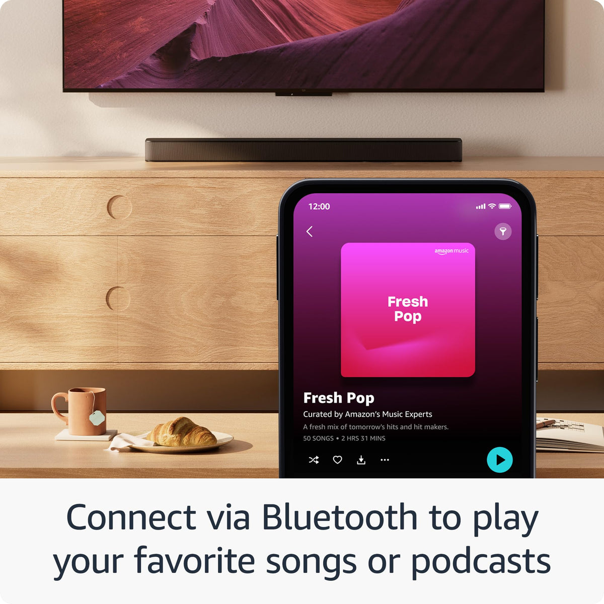 Fire TV Soundbar Plus (newest model) with built-in subwoofer, 3.1 channel, Dolby Atmos, clear dialogue