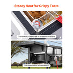 VEVOR Outdoor Propane Deep Fryer, Double Burners Commercial Fryer, 16 Qt Stainless Steel Cooker with Removable Baskets & Lids & Tanks, Oil Fryer Cart