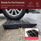 Pyle Car Driveway Curbside Bridge Ramp - Heavy Duty Rubber Threshold Curb Ramp, Used for Loading Dock, Garage, Sidewalk, Truck, Scooter, Bike