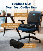 Everlasting Comfort The Original Lumbar Support Pillow for Office Chair - Improves Posture, Promotes Back Pain Relief - Superior Back Support for