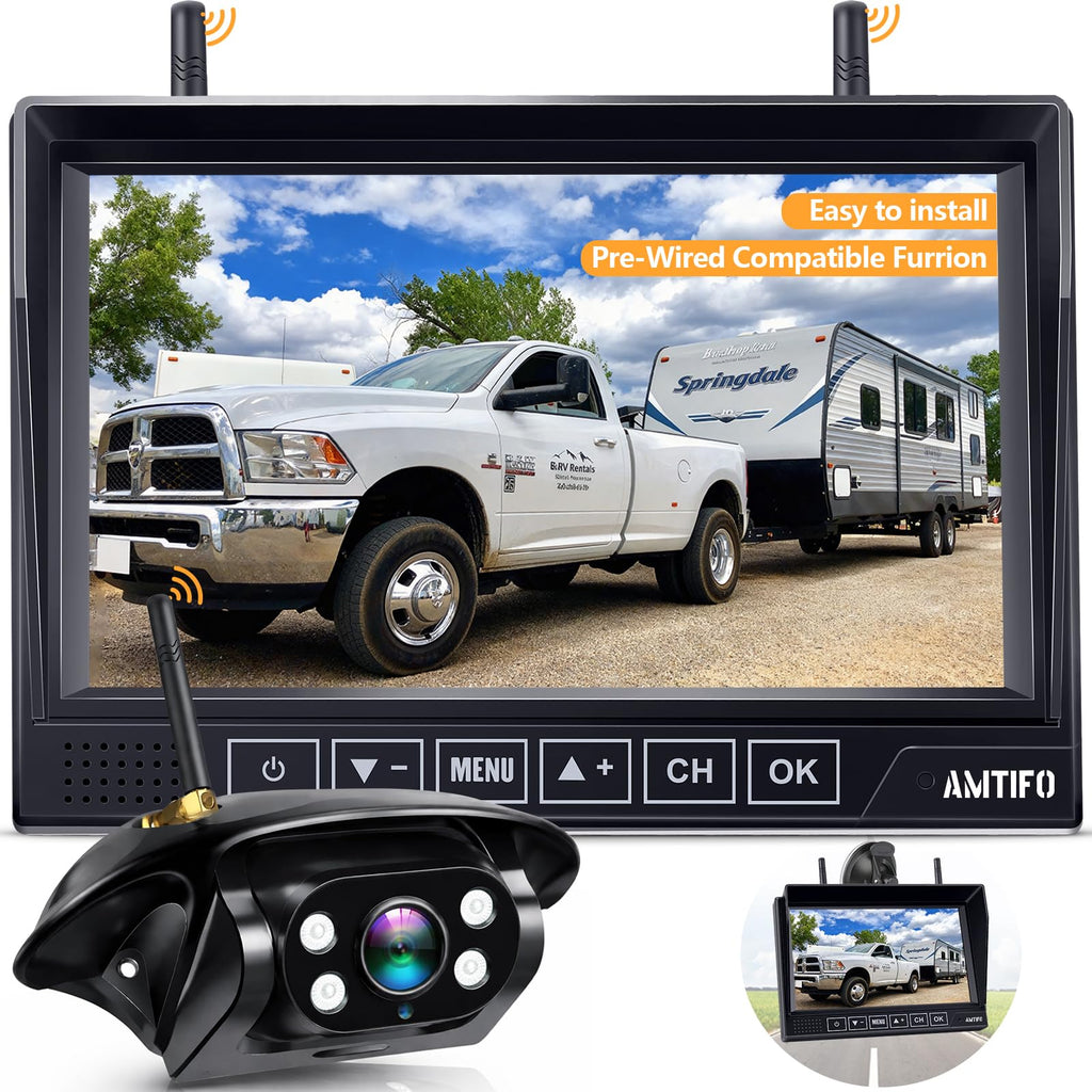 HD 1080P RV Backup Camera Wireless - Easy Install for Furrion Pre-Wired RVs