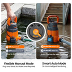 1/3 HP Submersible Utility Pump, 2790 GPH High Flow, Portable Sump Pump with Auto Water Sensor, Ideal for Pool, Flooded Basement, Hot Tub, Pond and
