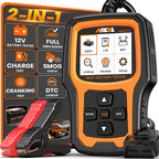 ANCEL AD410 PRO OBD2 Scanner and Battery Tester, 2-in-1 Car Diagnostic Tool, Check Engine Light, EVAP Test, Live Data, 12V Battery Analyzer with