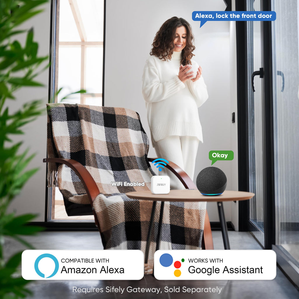 Fingerprint Smart Door Lock with Handle & Keypad – No More Lost Keys, Keyless Entry & Remote Access for Home, Kids, Airbnb & Rental Property, DIY