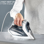 Rowenta Focus Excel Steam Iron for Clothes, Anti-Drip Protection, Iron Steamer for Clothes, 1725 Watts, DW5280, Grey