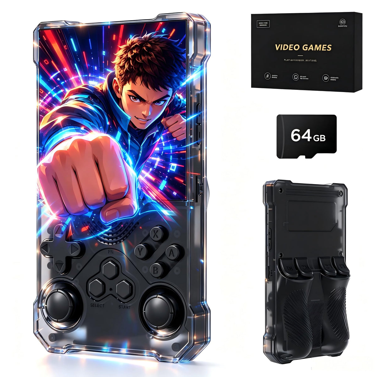 RS36 Retro Handheld Game Console,20,000+ Classic Games,4.0“IPS, 64GB