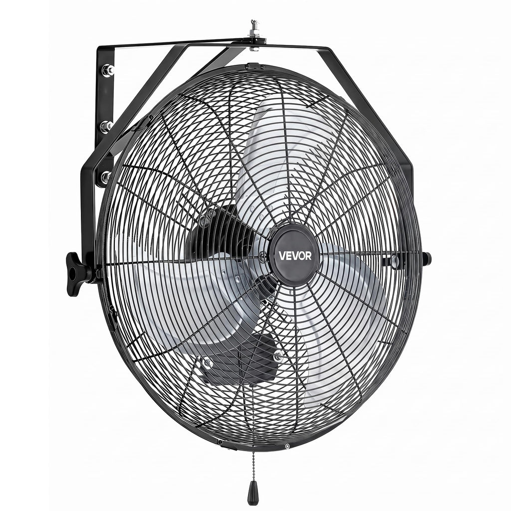 VEVOR Wall Mount Fan, 18 Inch 4150 CFM, 3-speed Wall Mounted Metal Fan