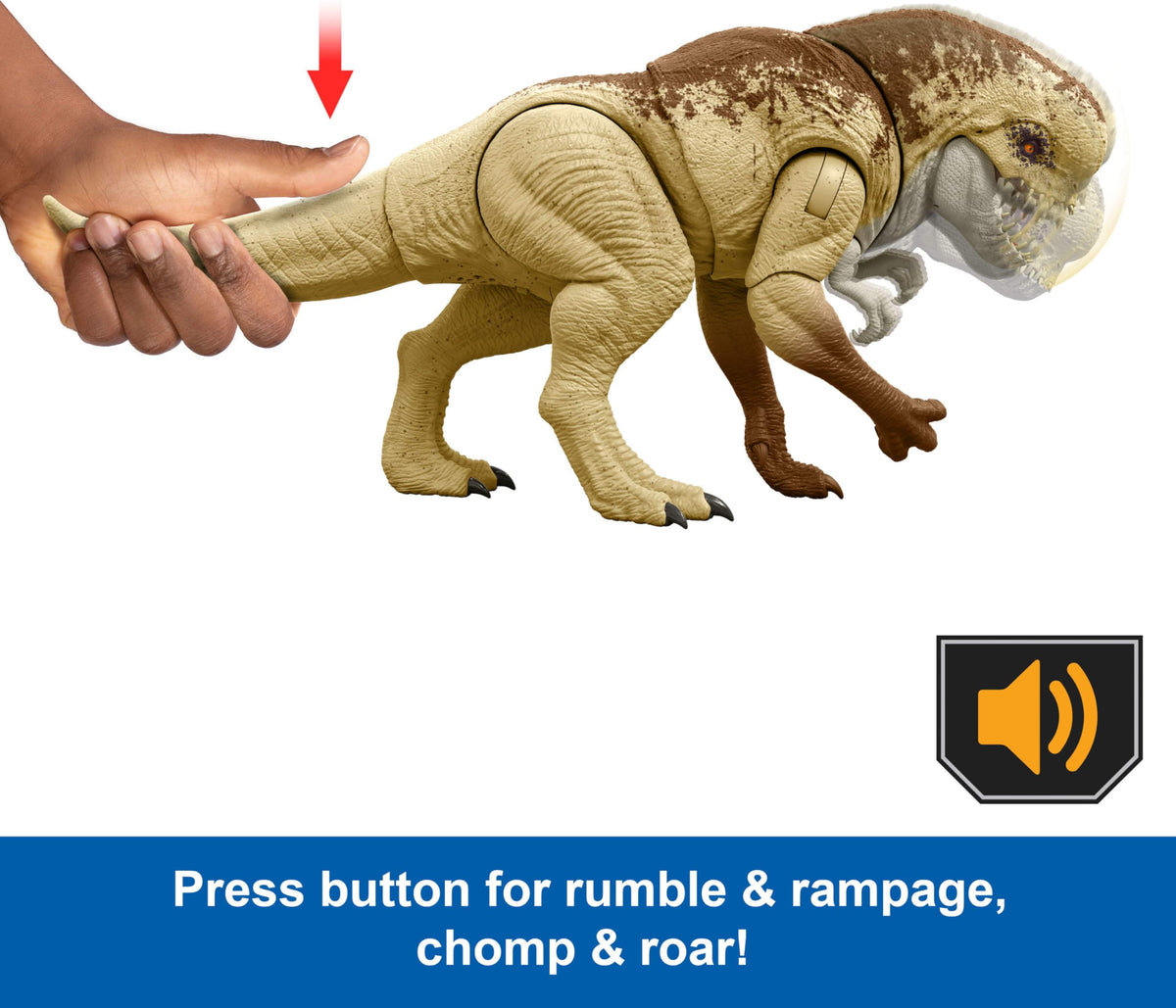 Mattel Jurassic World Rebirth Distortus Rex Rumble N Rampage Figure