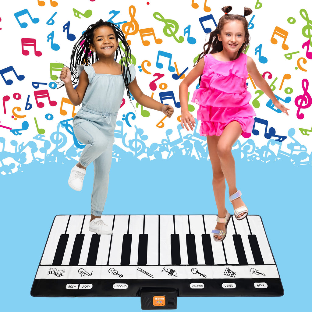 Play22 Giant 6 Ft Floor Piano Mat for Kids Age 3-8, Dance Mat for Toddlers