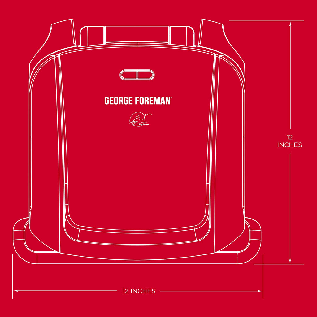 George Foreman 4-Serving Indoor Grill with Removable Plates