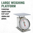 LEM Products 44 lb Stainless Steel Scale, Silver