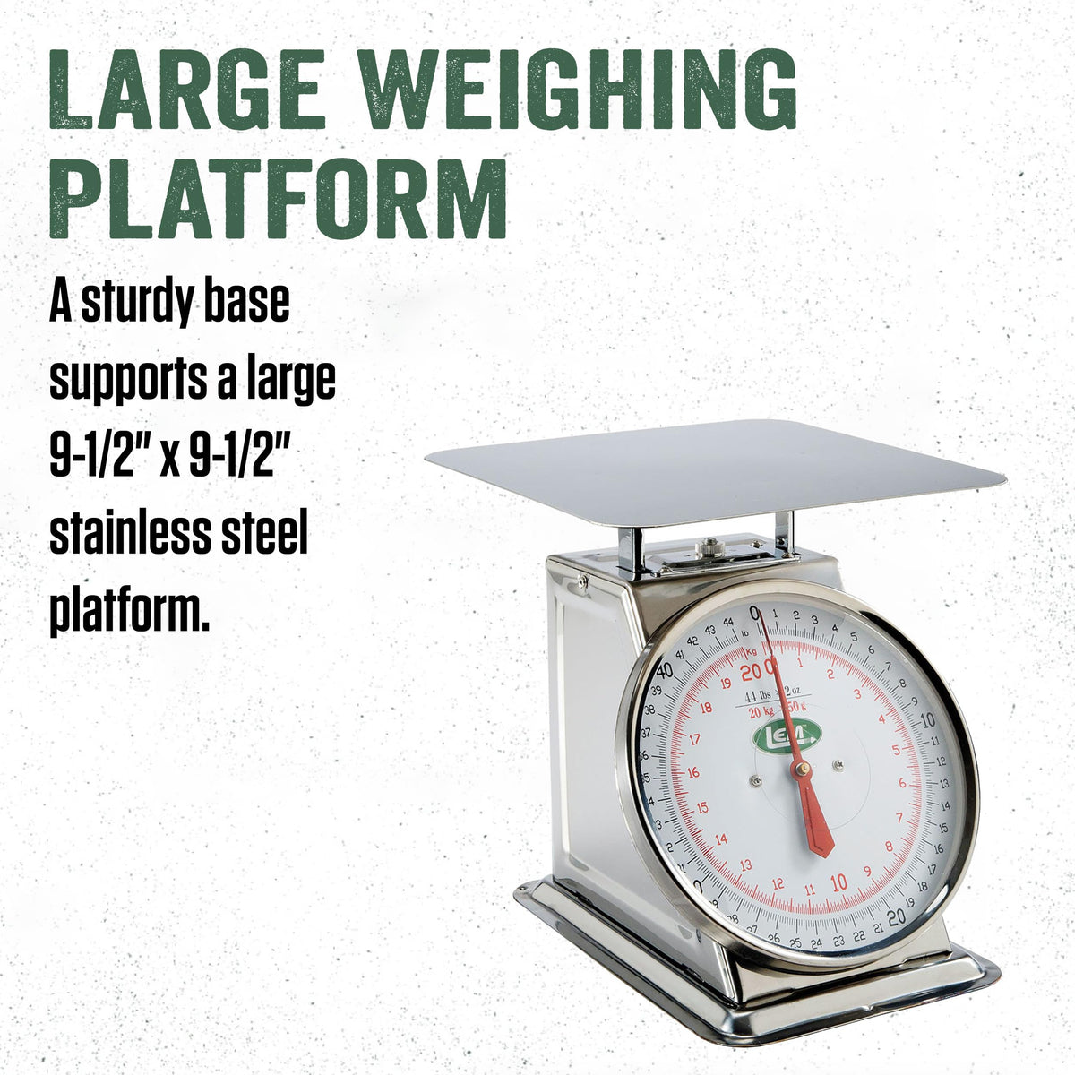 LEM Products 44 lb Stainless Steel Scale, Silver