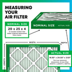 Filterbuy 20x25x4 Air Filter MERV 8 Dust & Allergy Defense (2-Pack)