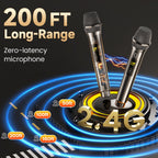 Karaoke Machine with 2 Mics for Adults & Kids, All-in-One Karaoke Set