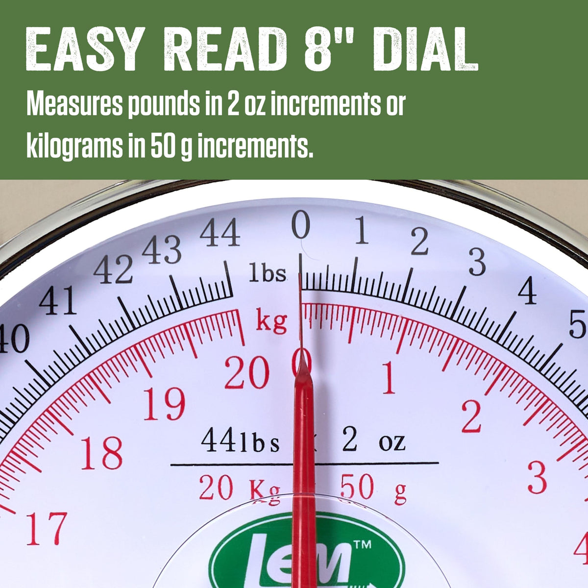 LEM Products 44 lb Stainless Steel Scale, Silver