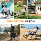 NEWBULIG Zero Gravity Chairs Set of 2, Folding Lounge Recliner Chair
