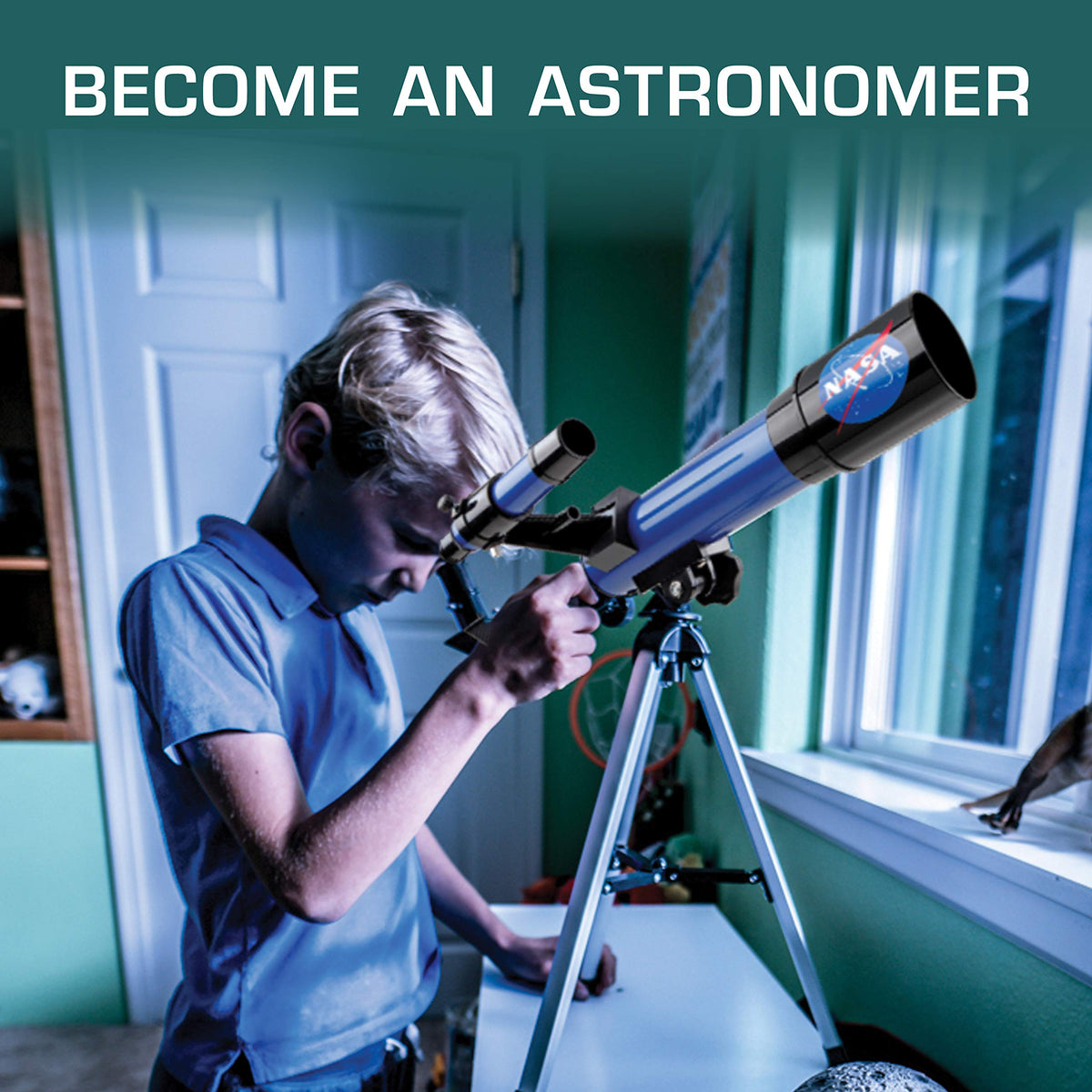 NASA Lunar Telescope for Kids Ages 8-12 with Tripod and Finder Scope