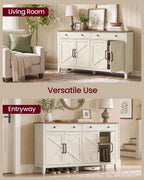 VASAGLE Farmhouse Buffet Cabinet, Coffee Bar with 2 Drawers