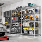 M MZG 1750 LBS Storage Shelves 5-Tier Utility Shelving Unit Steel Organizer Wire Rack for Home,Kitchen,Office,Garage, Capacity 17.7" D x 47.2" W x