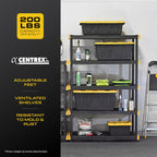 CX 5-Tier Heavy Duty Plastic Storage Shelves for Garage Organization